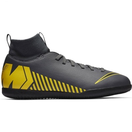 Indoor shoes Nike Mercurial Superfly X 6 Club Ic Jr AH7346-070 black grey Indoor shoes Nike Mercurial Superfly X 6 Club Ic Jr AH7346-070 black grey