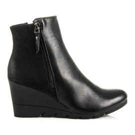 J. Star Stylish wedge boots black