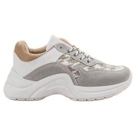 Kylie Sport Shoes With Pattern brown grey