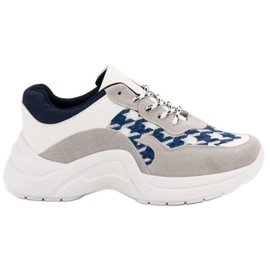 Kylie Sport Shoes With Pattern blue grey