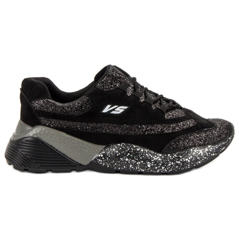 Sports shoes with glitter VICES black