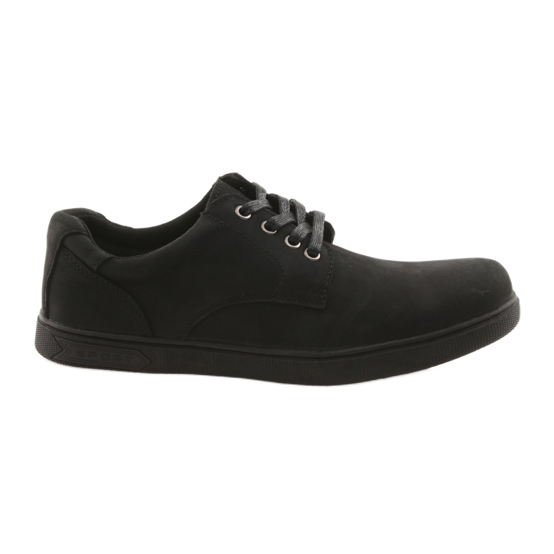 American Club Black -cycle men's leather shoes
