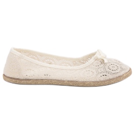 Lace ballerinas beige Lace ballerinas beige