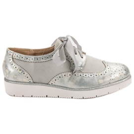 Vices Shoes tied with a ribbon grey Vices Shoes tied with a ribbon grey