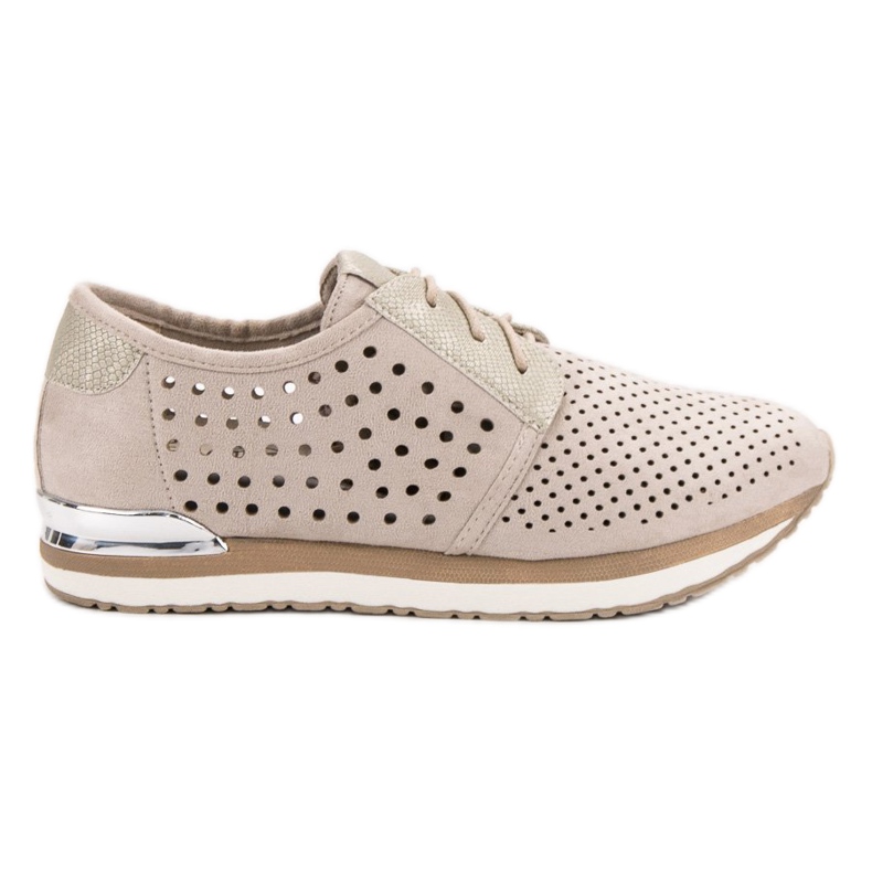 Aclys Openwork beige brogues brown yellow