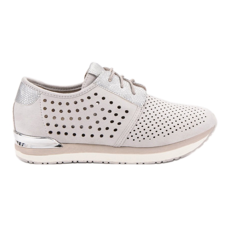Aclys Openwork gray shoes grey