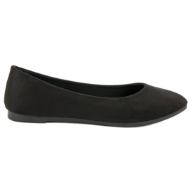 VICES Black Suede Ballerinas