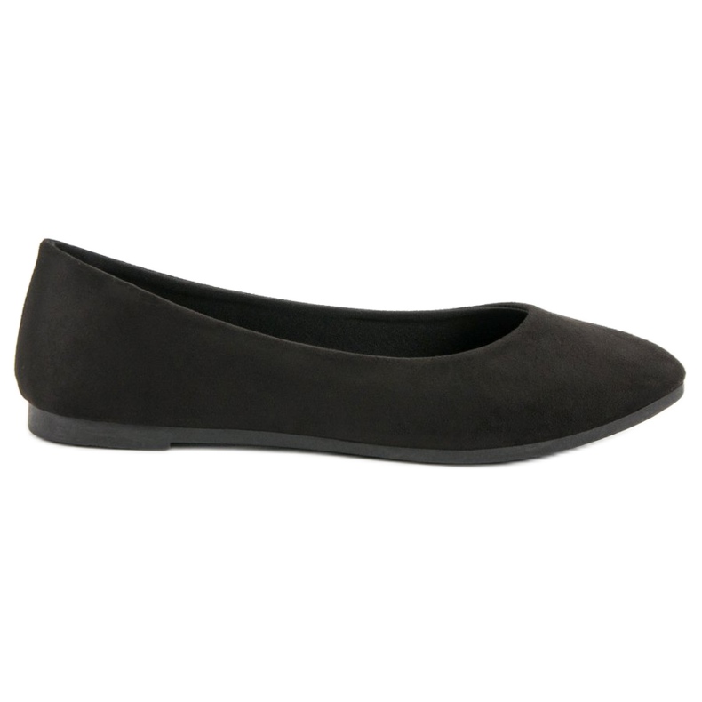 VICES Black Suede Ballerinas
