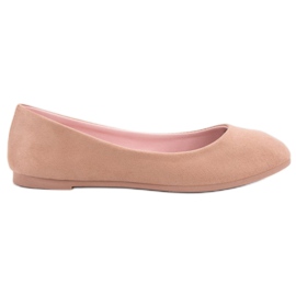 VICES Powder Suede Ballerinas pink