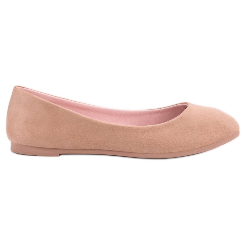 VICES Powder Suede Ballerinas pink