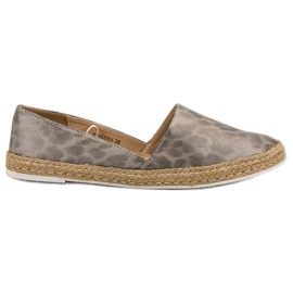 Kylie Spotted Espadrilles grey