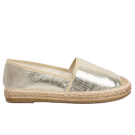 Metallic gold Espadrilles A645-ESP-1 Gold golden