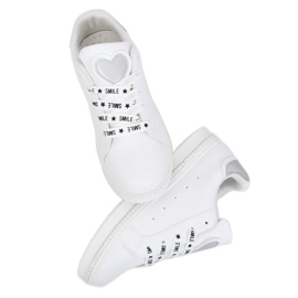 Women's white and silver sneakers H99-36 Silver