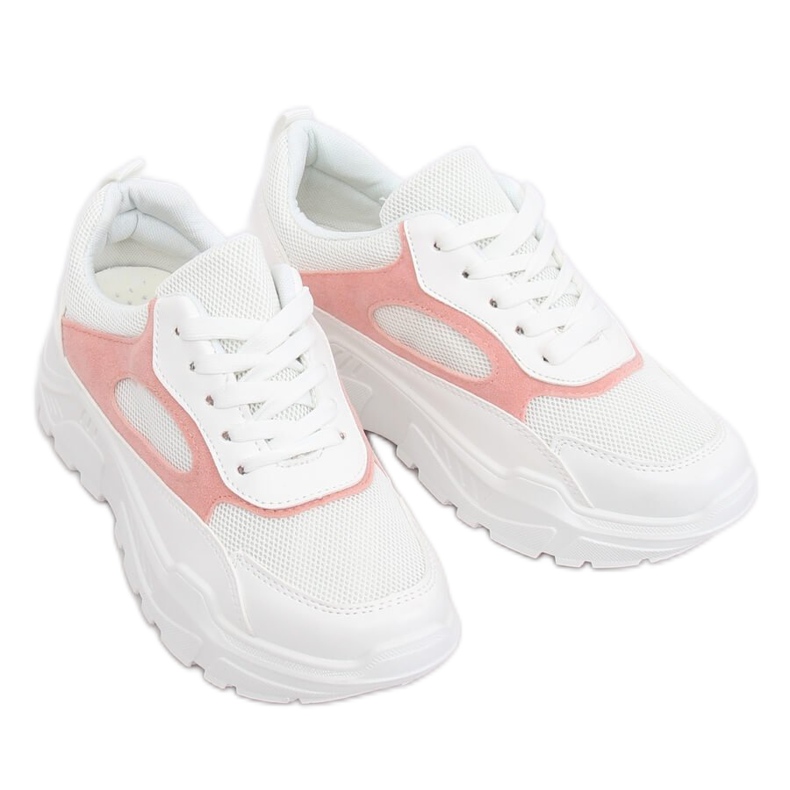 White and pink sports shoes PP-37 WHITE / PINK