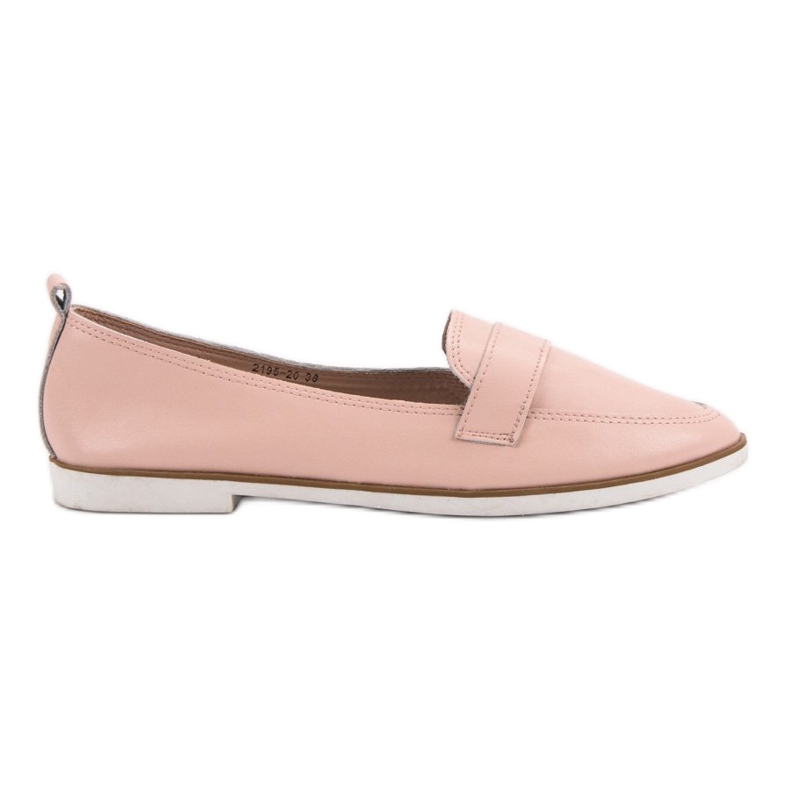 Mazaro Pink Leather Loafers