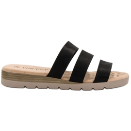 Black VINCEZA slippers Black VINCEZA slippers