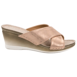 VINCEZA Wedge Sandals yellow VINCEZA Wedge Sandals yellow