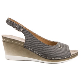 Gray VINCEZA sandals grey