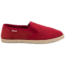 MCKEYLOR Burgundy Slipons red