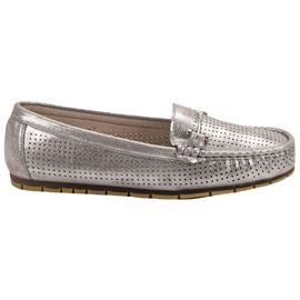 Kylie Shiny loafers grey