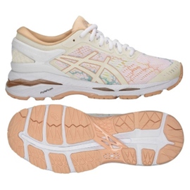 Running shoes Asics gel Kayano 24 Lite Show W T8A9N-0101 white multicolored pink Running shoes Asics gel Kayano 24 Lite Show W T8A9N-0101 white multicolored pink