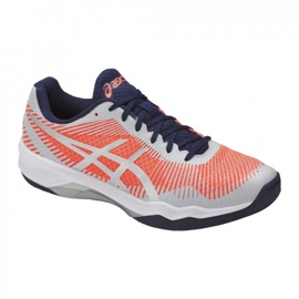 Asics Volley Elite Ff W B751N-0696 volleyball shoes white orange