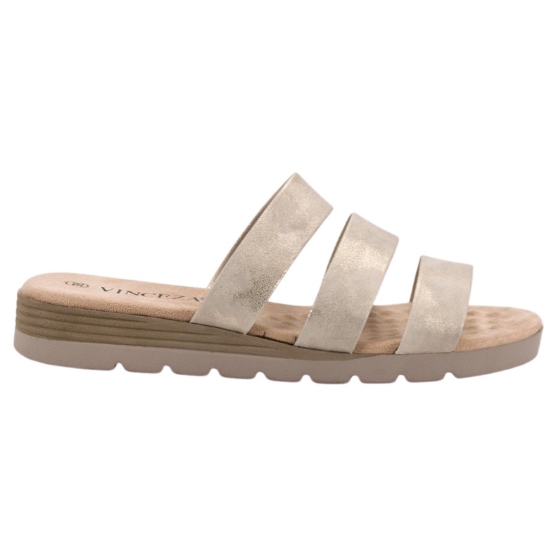 Golden VINCEZA slippers