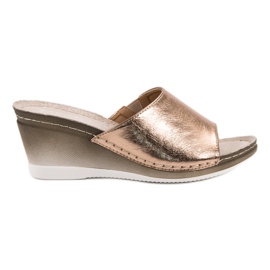 VINCEZA Wedge Sandals golden