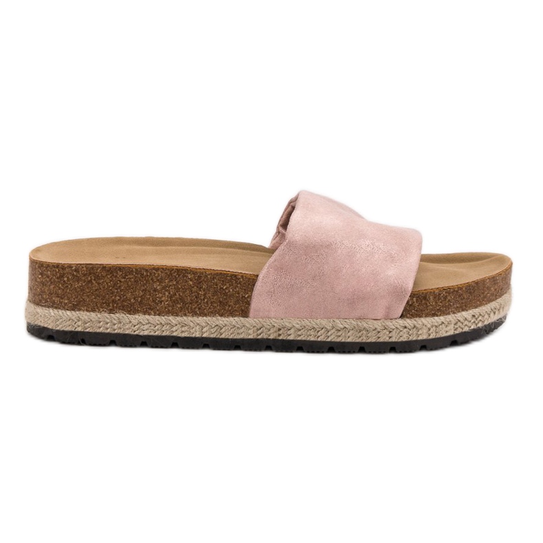 Kylie Shiny Pink Slippers