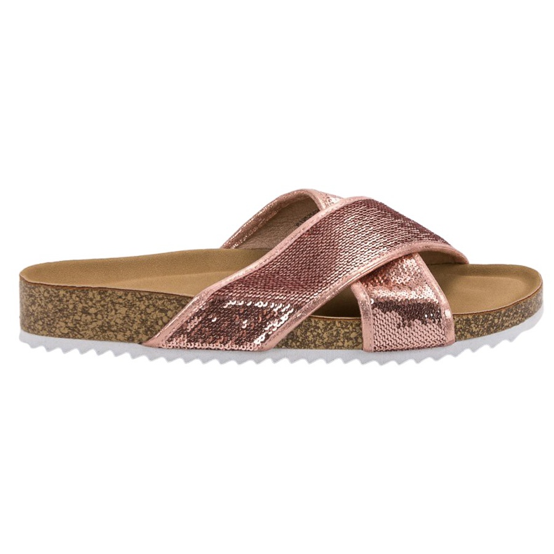 Kylie Pink Slippers With Sequins