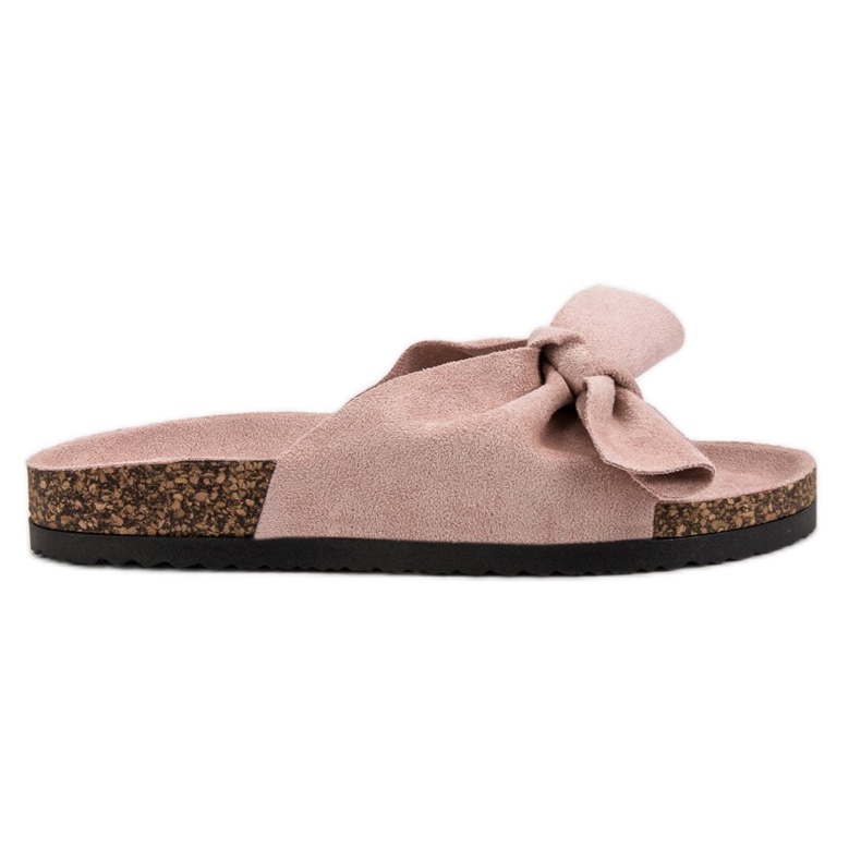 VINCEZA Slippers With Bow pink