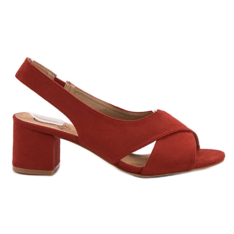 Kylie Suede Red Sandals