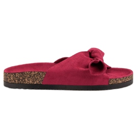 VINCEZA Slippers With Bow pink