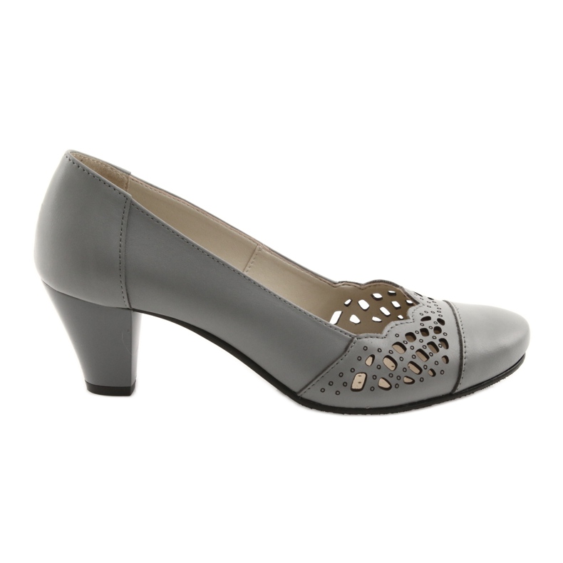 Openwork pumps for women Gregors 745 gray grey