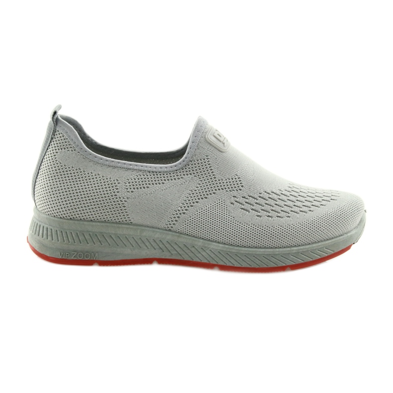 Gray Slip Gray Sport Shoes DK SA089 grey red