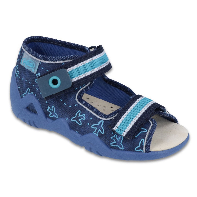 Befado yellow children's shoes 350P004 blue navy blue