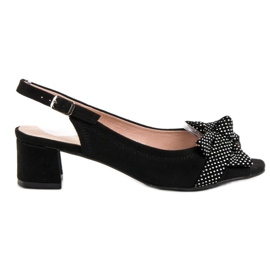 Filippo Suede Sandals With A Bow black Filippo Suede Sandals With A Bow black