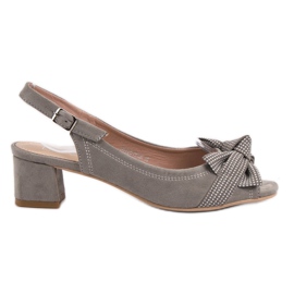 Filippo Suede Sandals With A Bow grey Filippo Suede Sandals With A Bow grey