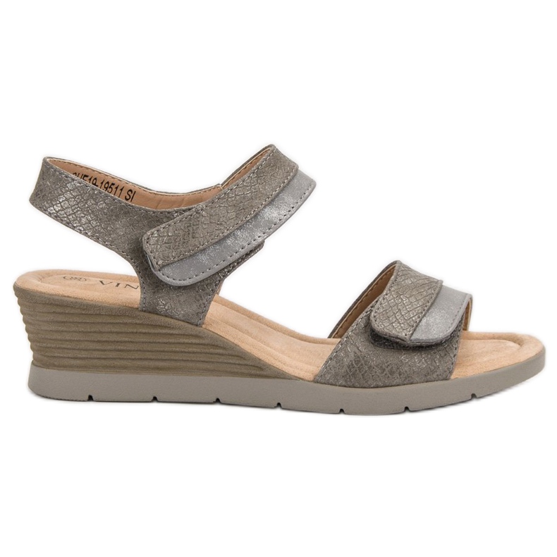 Light sandals on the VINCEZA wedge brown multicolored