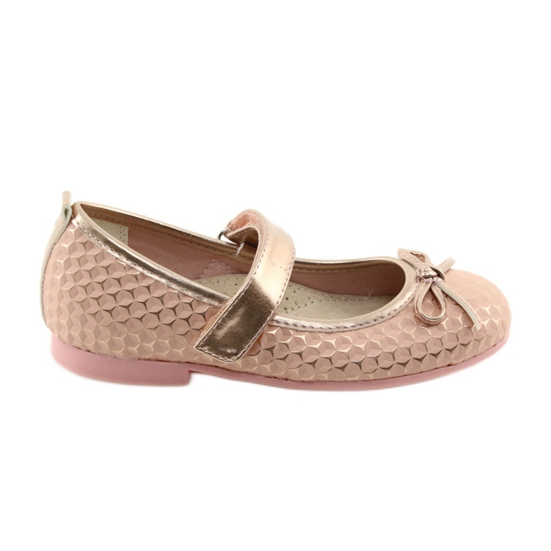 Ballerinas girls' bow American Club GC16 yellow pink