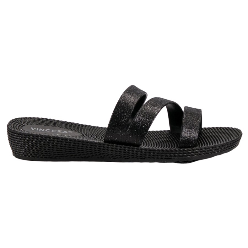 Black VINCEZA slippers Black VINCEZA slippers