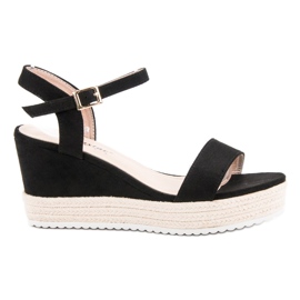 Seastar Comfortable wedge sandals black