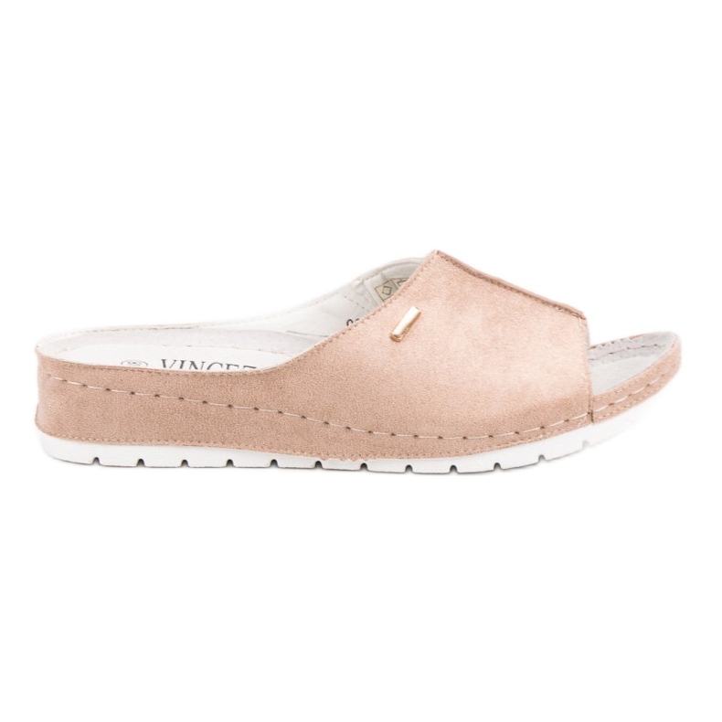 Comfortable VINCEZA slippers beige