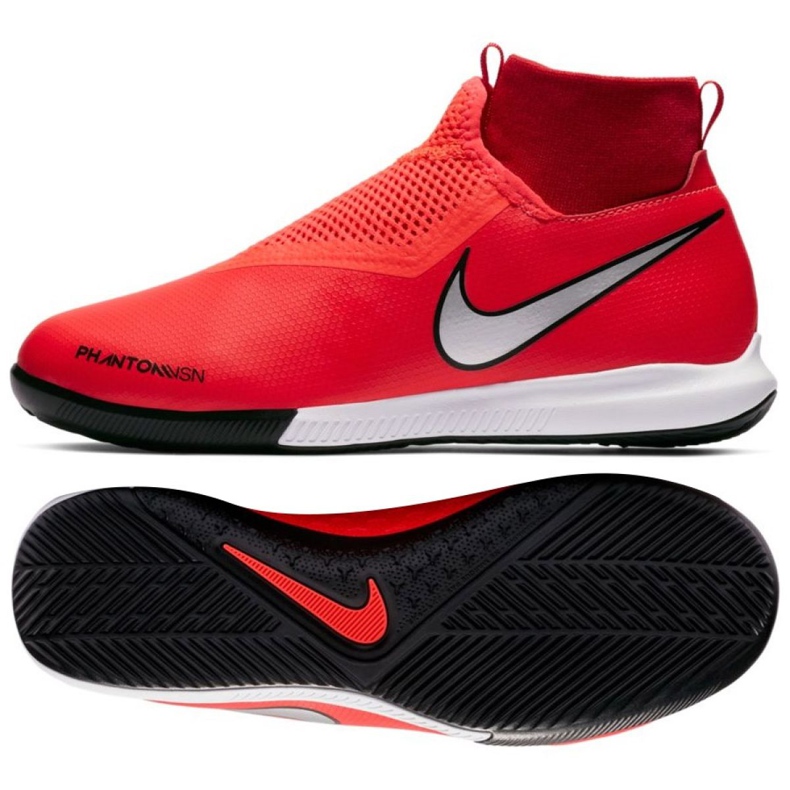 Indoor shoes Nike Phantom Vsn Academy Df Ic Jr AO3290-600 red red
