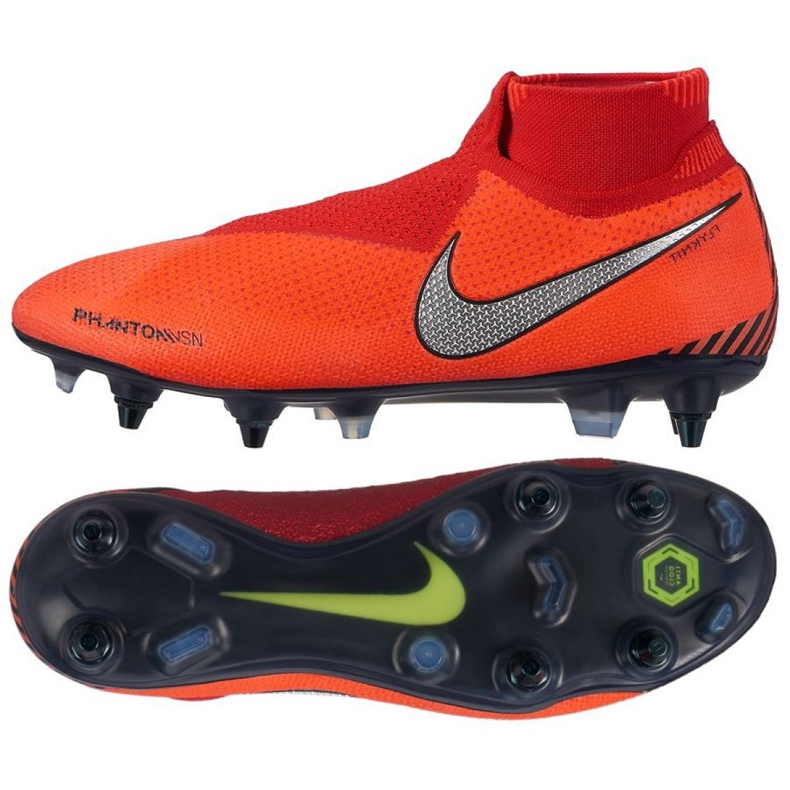 Nike Phantom Vsn Elite Df Sg Pro Ac M AO3264-600 football shoes multicolored red
