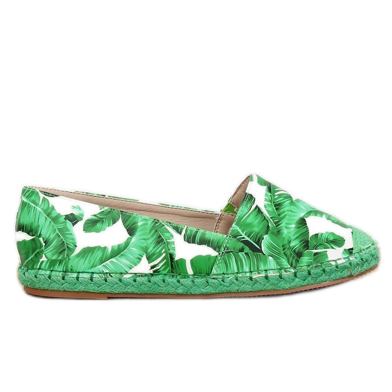 Green women's espadrilles 68-75 Green