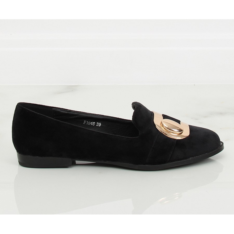 Black velvet loafers F1048 Black II-GAT