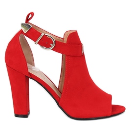 Pumps with an open finger red 368-2 Red