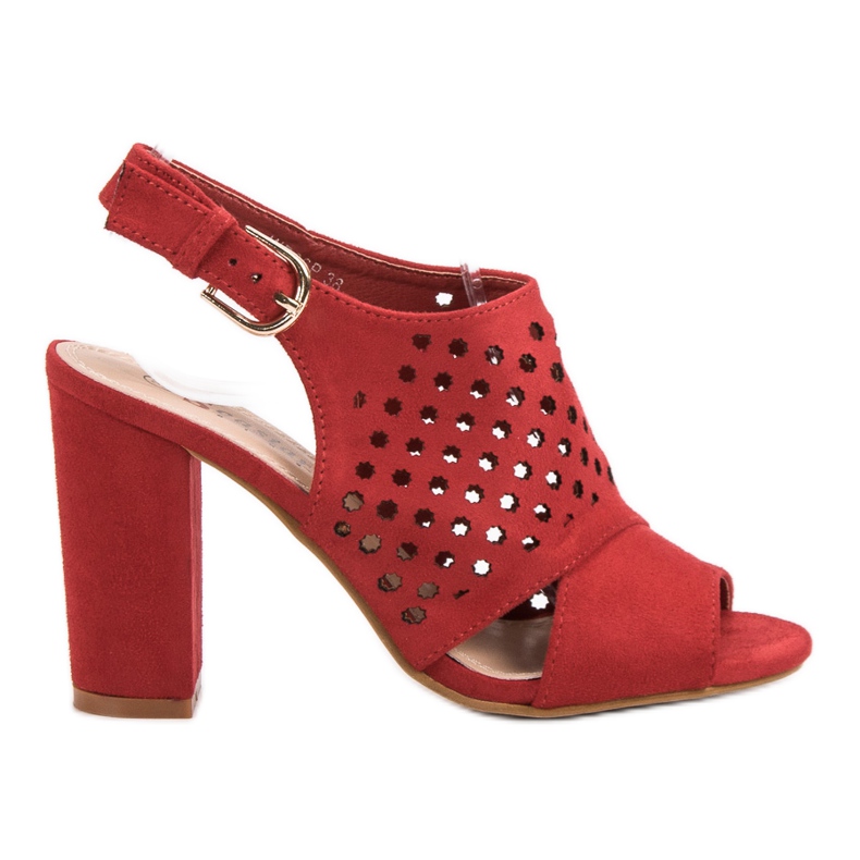 Seastar Openwork Built Sandals red