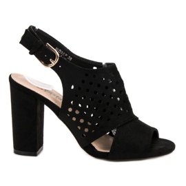 Seastar Openwork Built Sandals black Seastar Openwork Built Sandals black